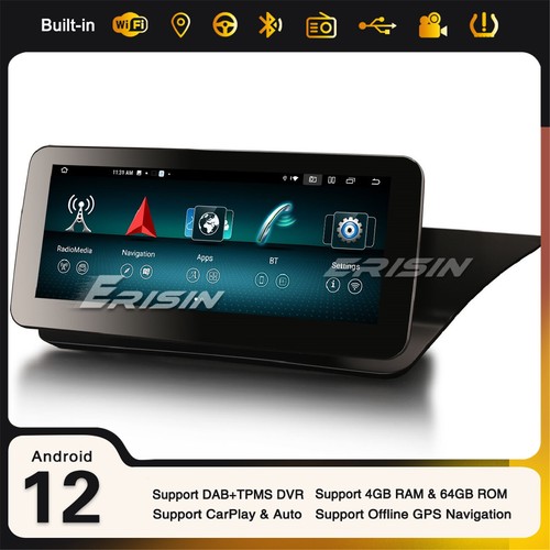 Autoradio 10,25" 8-Core Navi Android 13 DAB+ Mercedes Classe E W212 S212 NTG 4.0 - Foto 1 di 24