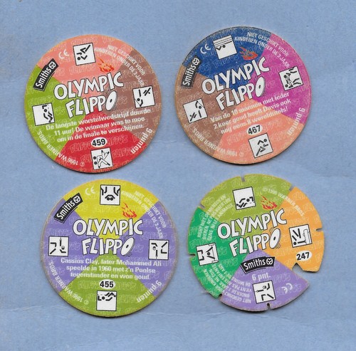 FOGHORN LEGHORN POGS LOT of 4 SMITHS 1996 OLYMPIC FLIPPO WARNER BROS - Picture 2 of 2
