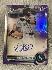 Victor Labrada 2022 Bowman Chrome Prospect 1st Auto Purple /250