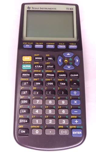 Texas Instruments TI-83 Graphing Calculator w/ Slip Cover VGC Tested Works - Imagen 3 de 10