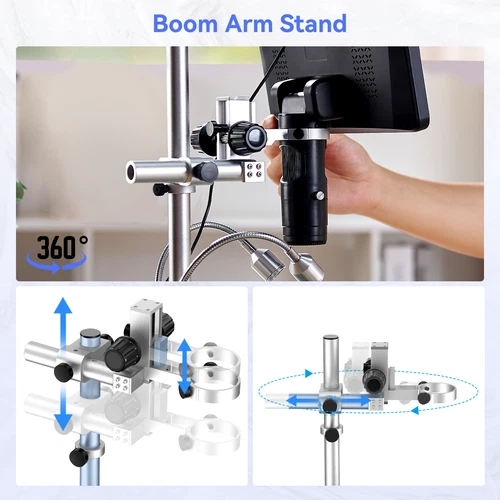 TOMLOV 10" LCD 2000X HDMI Digital Mikroskop Flex Arm Lötmikroskop Erwachsene - Bild 15 von 40