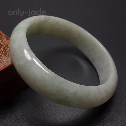 57mm Certified Grade A 100% Natural Green Jadeite Jade Bangle Bracelet 13347 - Picture 7 of 10