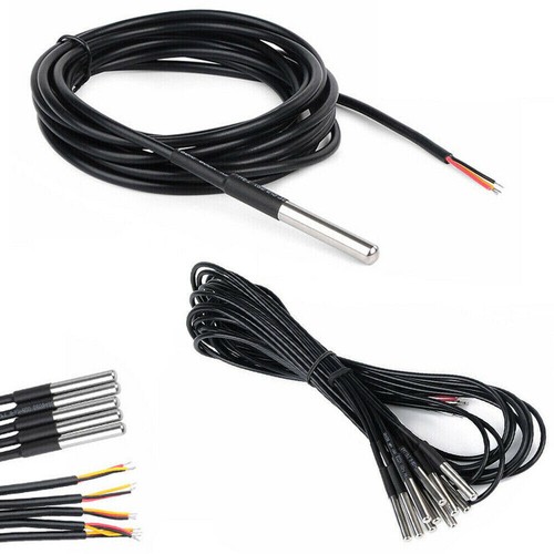 10Pc Temperaturfühler DS18B20 Digital Thermosensor Temperatur-sensor Wasserdicht - Bild 7 von 15