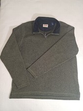 Wrangler Authentics 1/4 Zip Long Sleeve Pullover Men  s Large Heather Green