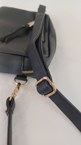 Rampage Crossbody Purse Black With Gold Color Hardware Small Pocket Book - Picture 5 of 17