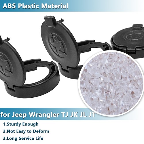 3PCS Lock Door Key Hole Socket Cover Trim Stickers for Jeep Wrangler TJ JK JL JT - Picture 4 of 16