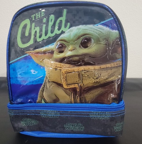 Star Wars The Child Baby Yoda Grogu Dual Compartment Lunch Bag Box Mandalorian - Picture 1 of 11