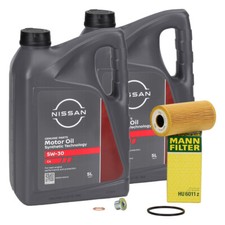 10L ORIGINAL 5W30 DPF Motoröl + MANN Ölfilter NISSAN NAVARA QASHQAI X-TRAIL