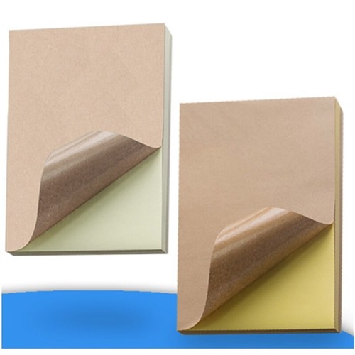 100pcs A4 Brown Kraft Paper Stickers Self Adhesive Inkjet Printing Labels - Bild 2 von 14