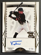 2023 Leaf Trinity Gold Foil /50 Vaun Brown San Francisco Giants AU RC