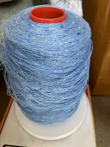 Cono de hilo 100% lino en azul - Imagen 2 de 7