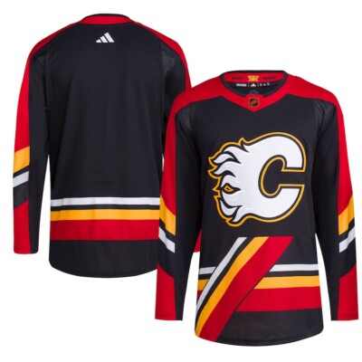 Men's adidas Black Calgary Flames Reverse Retro 2.0 Authentic Blank ...