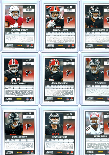 2024 Score Football Atlanta Falcons Team Set (A) 15 Base Cards +++WOW+++ - Picture 3 of 4