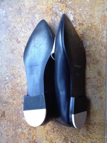Everlane modern point flat italian leather, Black And White, 6.5 - Picture 5 of 7
