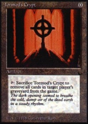 MTG magic cards 1x Tormod's Crypt The Dark Moderate Play, English