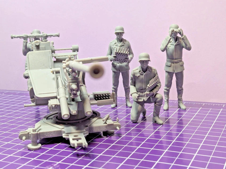 Deutsche 3,7-cm-Flak 37 und Bedienmannschaft Set II Scale 1/16 - Bild 4 von 4