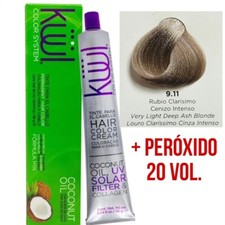 Tinte Kuul Hair Dye 9.11 Very Light Deep Ash Blonde  20vol Developer