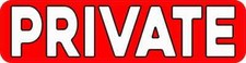 8x2 Private Sticker Vinyl Business Door Sign Decal Stickers Office Decals Signs