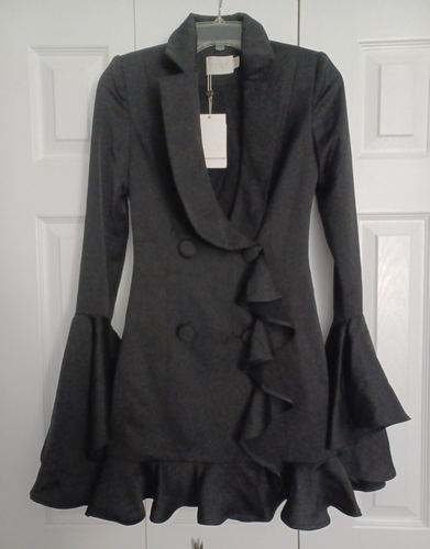 NWT Misha Collection Christy Frill Blazer Dress Black Size 2 - Picture 8 of 14