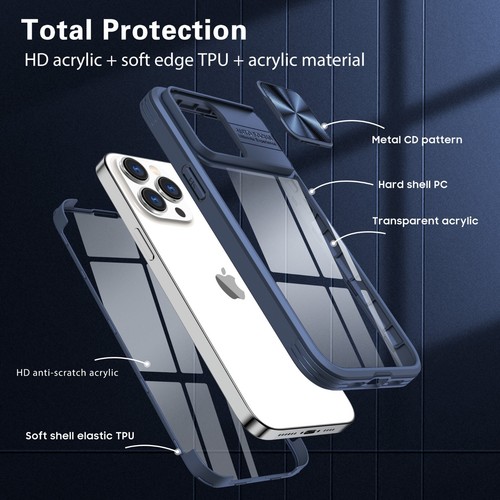 Funda a prueba de golpes para iPhone 14 14 Plus Pro Max + protector de pantalla de cámara - Imagen 20 de 35