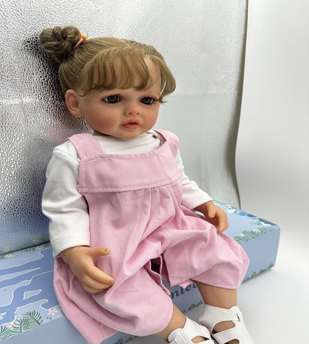 22 In Girl Reborn Baby Dolls Full Body Silicone Realistic Toddler Soft Doll Gift - Picture 3 of 4
