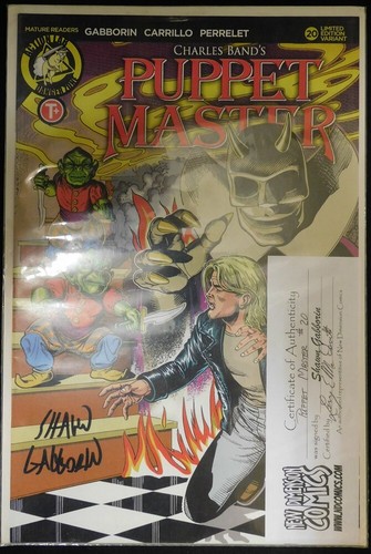 PUPPET MASTER 20 D ACTION LAB VARIANT COMIC SIGNED SHAWN GABBORIN 2016 VF/NM