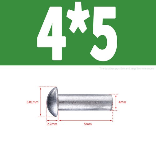 Solid Aluminium Round Dome Head Rivets DIN 660 2mm 2.5mm 3mm 4mm 5mm 6mm 8mm - Picture 38 of 81