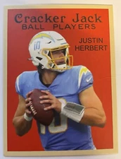 Justin Herbert 2022 Cracker Jack 2 1/4” x 3” Ball Players Card #8