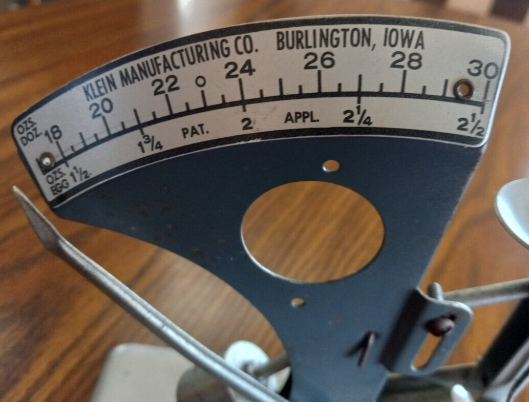 Vintage Klein Manufacturing Co. Burlington, Iowa Egg Grading/Scale eBay