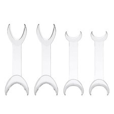 4PCS Dental Double-headed T-Shape Intraoral Cheek Lip Retractor Opener Clear S+L