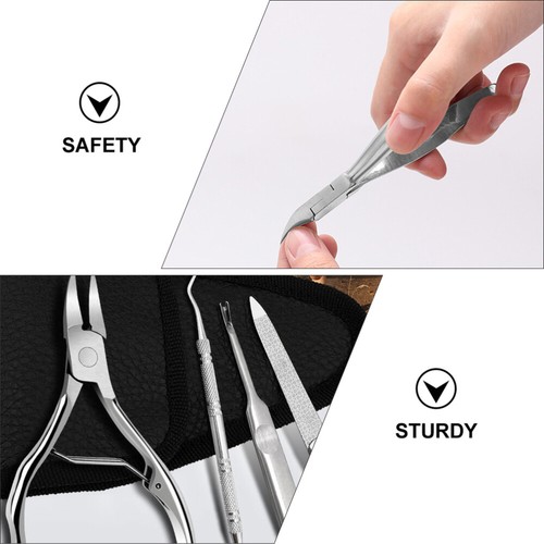 Cuticle Nippers Ingrown Toe Nipper Nail Clippers Set Nail Grooming Tool - Picture 8 of 12