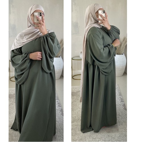 Dubai Women Muslim Maxi Dress Turkey Islamic Long Robes Vintage Kaftan Prayer - Picture 175 of 237