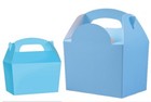 Plain Light Blue Coloured Party Boxes ~ Childrens Recyclable Food Plate Meal Box