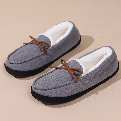 WOMENS LADIES FLAT WARM MOCCASIN INDOOR OUTDOOR SOFT BED TIME SLIPPERS SHOES SZ - Picture 17 of 21