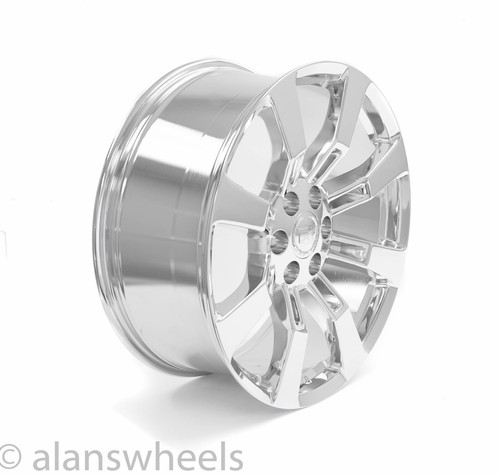4 NEW Cadillac Escalade ESV EXT Chrome 22” Wheels Rims Lugs FreeShip CK375 5409 - Picture 2 of 4