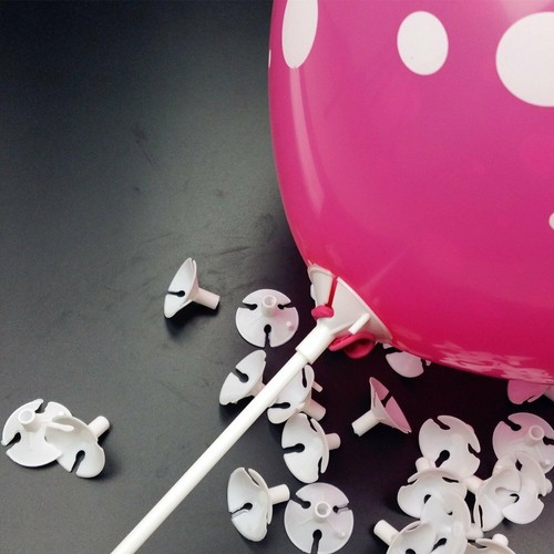 50x Latex Balloon Rods Sticks Cup Holder with Cap Party Wedding Keep Ballon USA - Picture 6 of 11