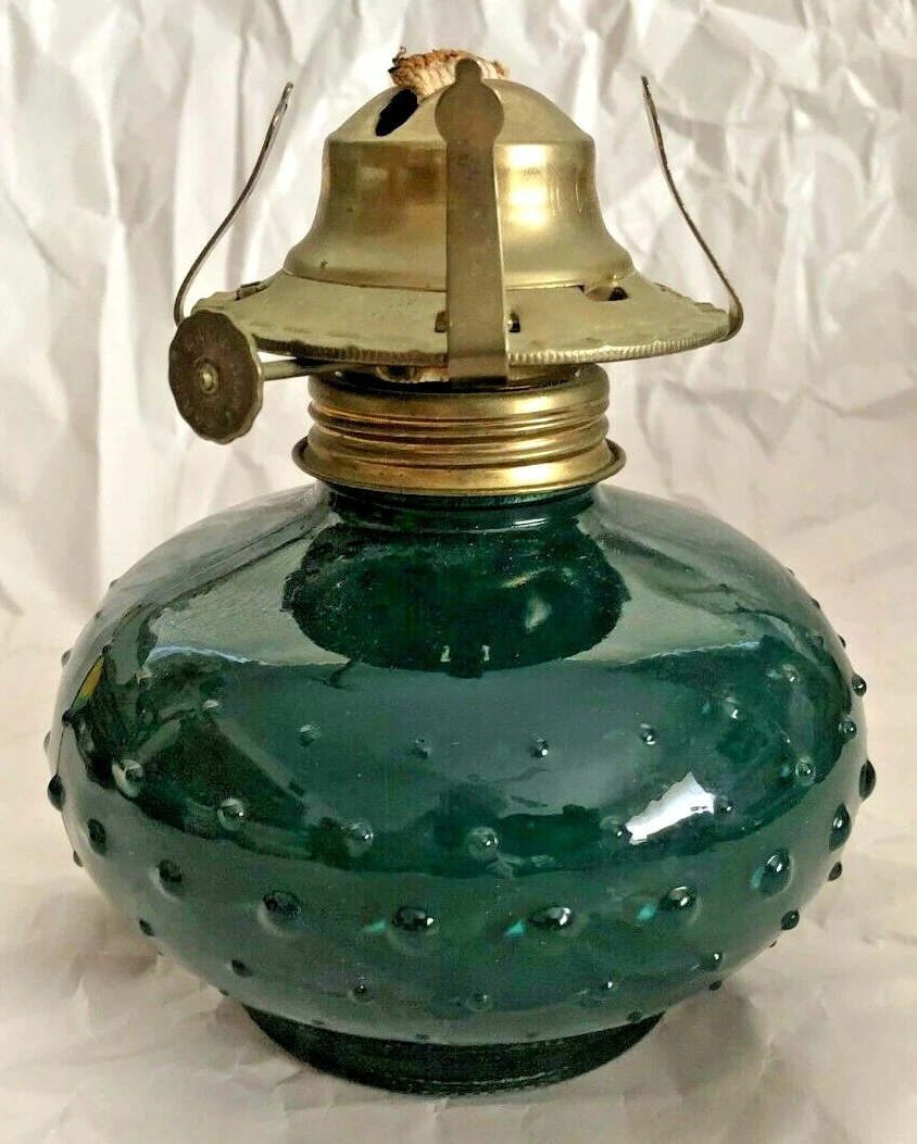 VINTAGE LAMPLIGHT FARMS OIL LAMP (DARK GREEN) | eBay