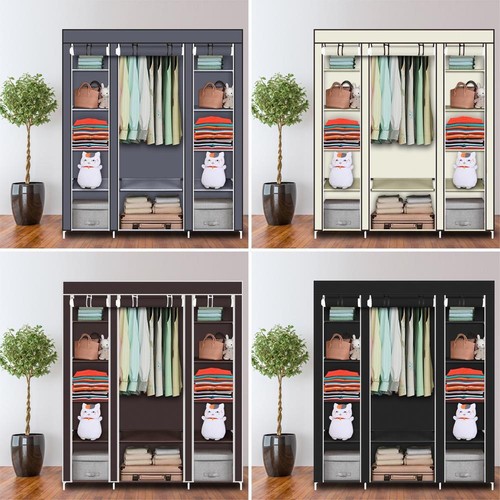 69" Home Apartment Portable Closet Wardrobe Clothes Storage Space Organizer Rack - Picture 8 of 12