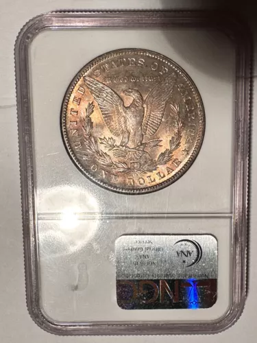 1899-O MORGAN DOLLAR / NATURAL ORANGE TONED REV / NICE LUSTER / NGC MS64 CERT.