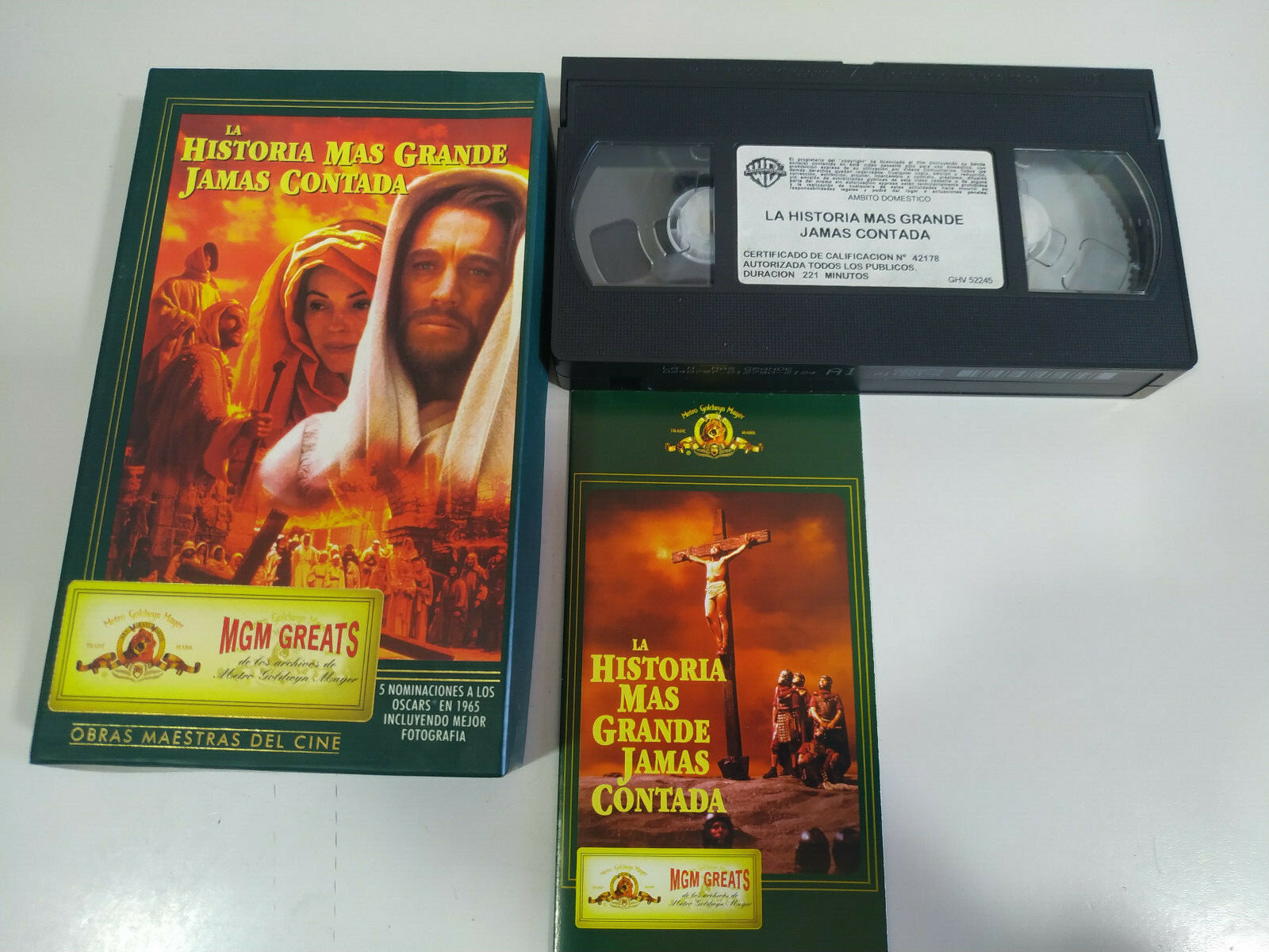 LA HISTORIA Mas Grande Jamas Contada + Diptico - VHS Cinta Tape Español - 3T