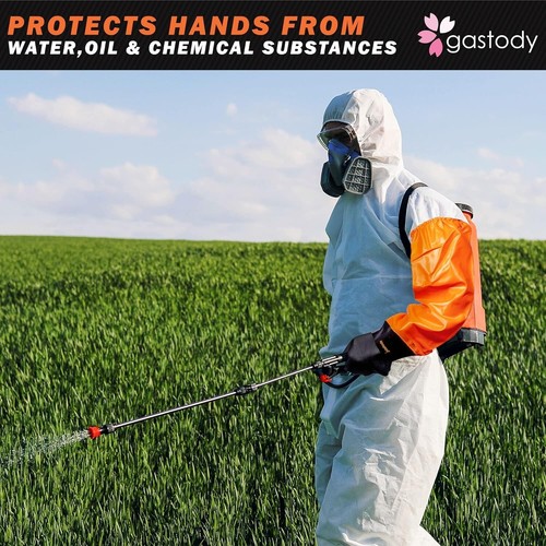 Heavy-Duty Chemical Resistant Gloves - Waterproof & Reusable - Sizes S-XXL - Bild 10 von 11