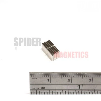 SPIDER MAGNETICS 10 Small Neodymium Block Magnets 5x5x1 mm strong square magnet 5mm x 5mm x 1mm