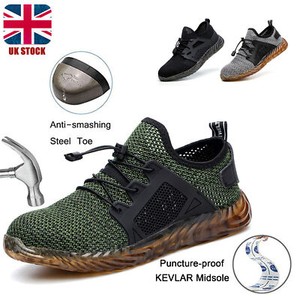 Mens Indestructible Safety Steel Toe Work Boots Ultra Lightweight Trainers Shoes