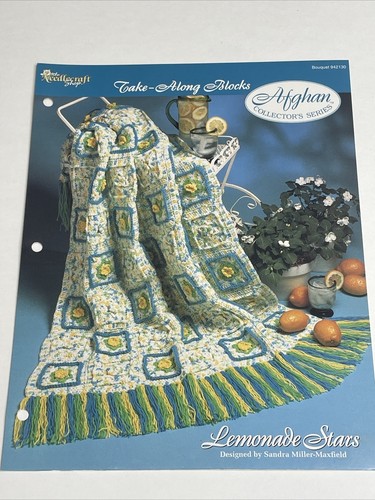 Estrellas de limonada afganas para llevar bloques patrón de ganchillo tarjeta tienda de artesanía de aguja
