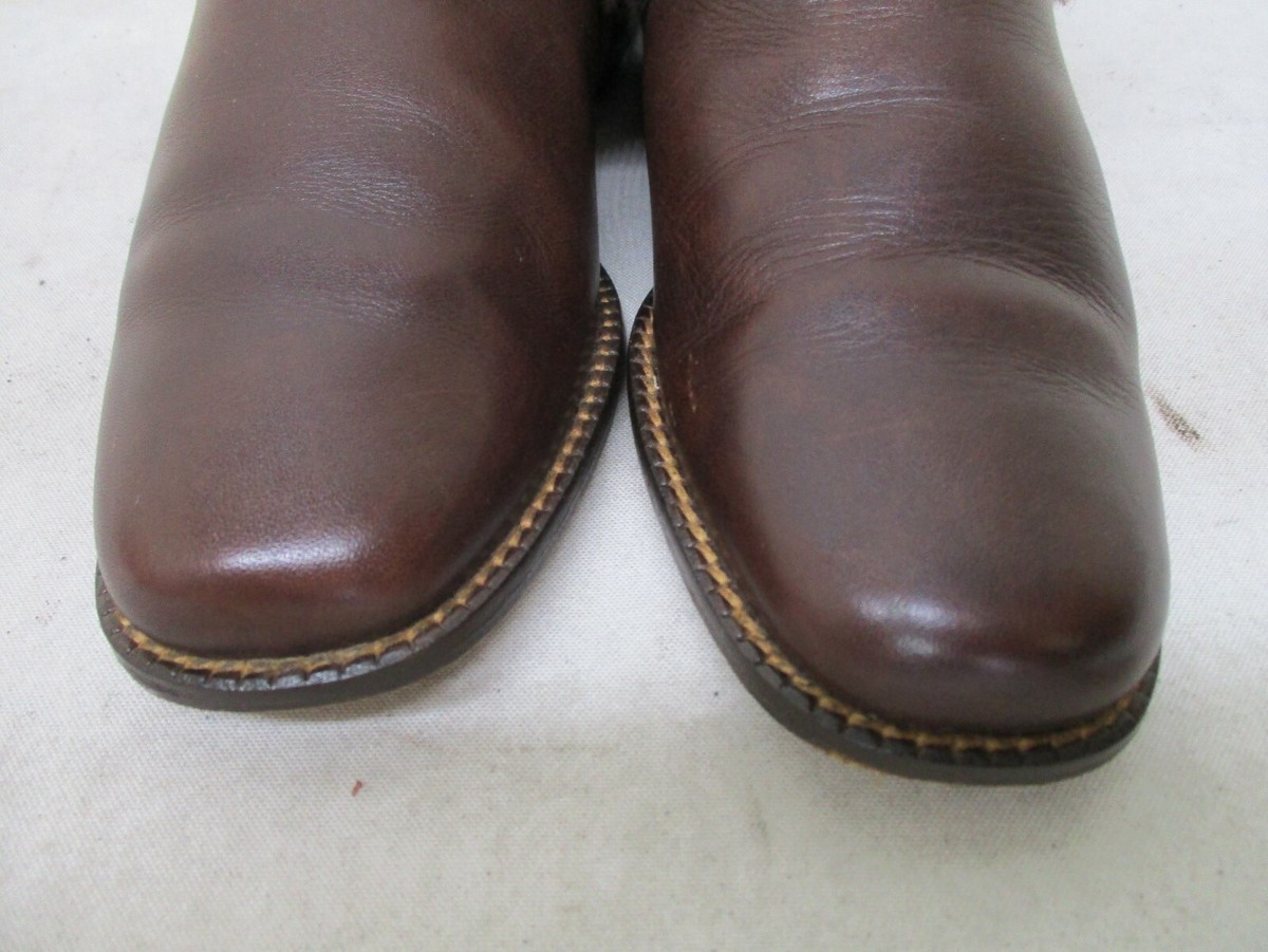 Bottes Audley London Femme - Marron Chocolat - Talons "kitten" - Taille 38 (UK 7.5) - Occasion Vintage