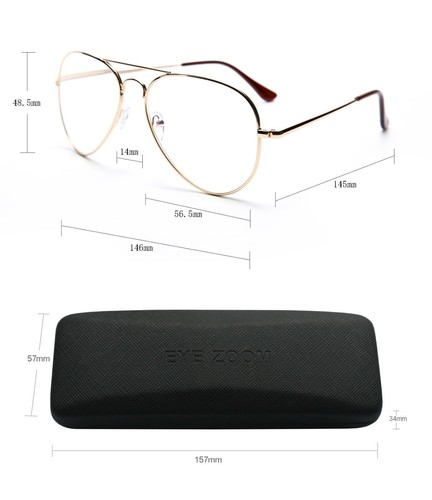 Paquete de 2 gafas de lectura EYE ZOOM estilo aviador bloqueo de luz azul y anti UV - Imagen 26 de 28