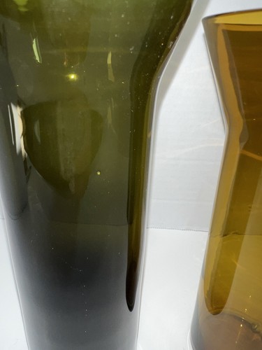 Aseda Schweden Wasserturm Vasen von Bo Borgstrom Set 3 - grün bernstein blau 1960 - Bild 4 von 6