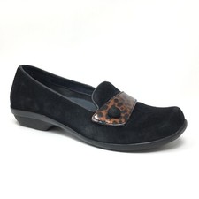 Dansko Olena Loafers Clogs Shoes Womens Size 8.5-9 US 39 EU Black Suede Slip On
