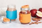 Jarware 82663 Silicone Mason Jar  Protector Sleeves Blue & Orange(regular mouth)