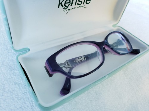 Occhiali da vista Kensie brillanti blu navy e lilla donna ragazza 49-15-130 montatura nuovi con custodia - Foto 3 di 9